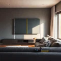 Фото по теме: Расчет высоты подвешивания экрана для комфортного просмотра с дивана